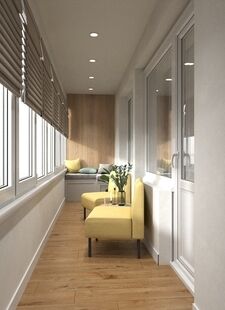 Фото № 6: Дизайн-проект двухкомнатной квартиры 57.71  м² Стиль Модернизм для ЖК Московский