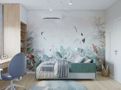 Фото № 3: Дизайн-проект однокомнатной квартиры 52.54  м² Современный стиль для ЖК Московский