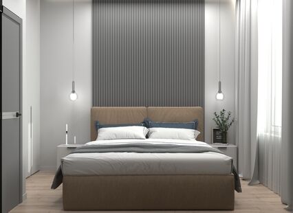 Фото № 2: Дизайн-проект трехкомнатной квартиры 57.76  м² Современный стиль для ЖК Хэдлайнер