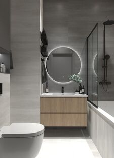 Фото № 4: Дизайн-проект трехкомнатной квартиры 57.76  м² Современный стиль для ЖК Хэдлайнер