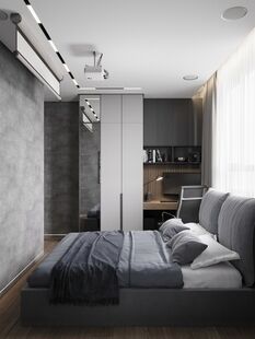 Фото № 3: Дизайн-проект трехкомнатной квартиры 90.8  м² Современный стиль для ЖК Отрада