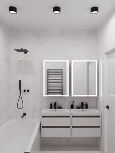 Фото № 6: Дизайн-проект двухкомнатной квартиры 49.1  м² Стиль Контемпорари для ЖК Южные Сады