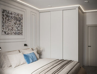 Фото № 2: Дизайн-проект двухкомнатной квартиры 49.5  м² Современная классика для ЖК Бригантина