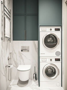 Фото № 4: Дизайн-проект двухкомнатной квартиры 49.5  м² Современная классика для ЖК Бригантина