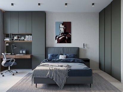 Фото № 3: Дизайн-проект двухкомнатной квартиры 65.53  м² Стиль Лофт для ЖК ЗИЛ АРТ