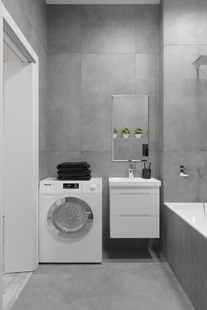 Фото № 4: Дизайн-проект квартиры-студии 28.75  м² Современный стиль для ЖК Галактика