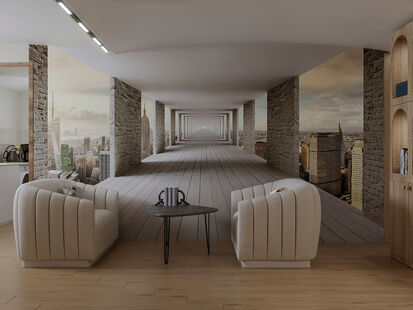 Фото № 6: Дизайн-проект коммерческого помещения 68.46  м² Современный стиль для офисного помещения