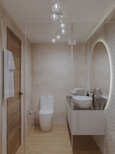 Фото № 4: Дизайн-проект коммерческого помещения 68.46  м² Современный стиль для офисного помещения