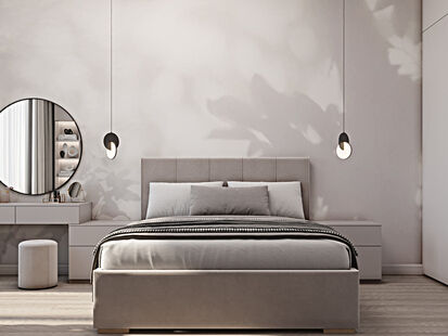 Фото № 6: Дизайн-проект трехкомнатной квартиры 65.14  м² Современный стиль для ЖК ЗИЛ АРТ