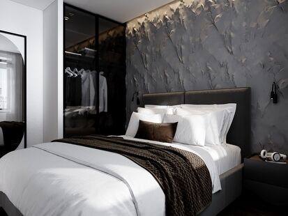 Фото № 1: Дизайн-проект однокомнатной квартиры 35.29  м² Современный стиль для цдс черная речка