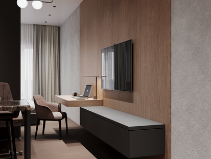 Фото № 3: Дизайн-проект квартиры-студии 29.29  м² Стиль Лофт для ЖК Тринити 2