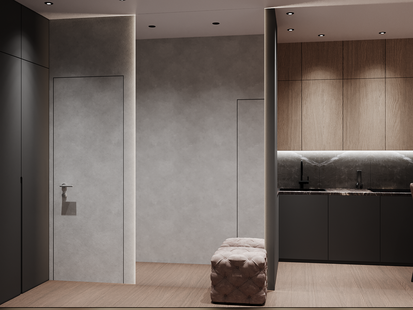 Фото № 6: Дизайн-проект квартиры-студии 29.29  м² Стиль Лофт для ЖК Тринити 2