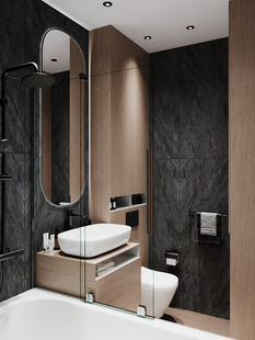 Фото № 5: Дизайн-проект квартиры-студии 29.29  м² Стиль Лофт для ЖК Тринити 2