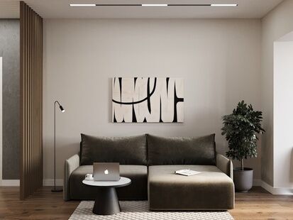 Фото № 6: Дизайн-проект двухкомнатной квартиры 57.11  м² Стиль Модернизм для ЖК Алые Паруса