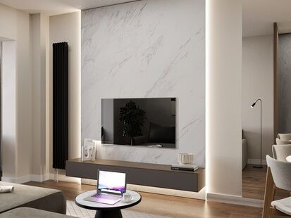 Фото № 2: Дизайн-проект двухкомнатной квартиры 57.11  м² Стиль Модернизм для ЖК Алые Паруса