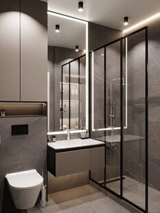 Фото № 5: Дизайн-проект двухкомнатной квартиры 57.11  м² Стиль Модернизм для ЖК Алые Паруса