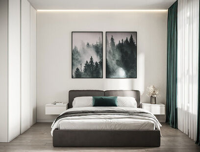 Фото № 4: Дизайн-проект трехкомнатной квартиры 53.1  м² Современный стиль для ЖК ЗИЛ АРТ