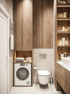 Фото № 3: Дизайн-проект трехкомнатной квартиры 53.1  м² Современный стиль для ЖК ЗИЛ АРТ