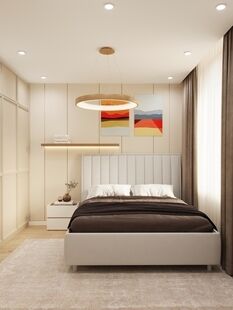 Фото № 3: Дизайн-проект двухкомнатной квартиры 44.9  м² Современный стиль для ЖК Полис Приморский