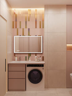 Фото № 2: Дизайн-проект двухкомнатной квартиры 44.9  м² Современный стиль для ЖК Полис Приморский