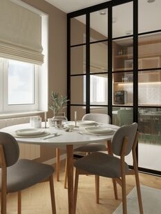 Фото № 3: Дизайн-проект трехкомнатной квартиры 55.4  м² Современный стиль для ЖК Московский