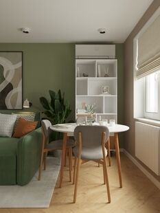 Фото № 5: Дизайн-проект трехкомнатной квартиры 55.4  м² Современный стиль для ЖК Московский