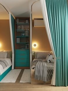 Фото № 6: Дизайн-проект детской 13.8  м² Стиль Контемпорари для ЖК Московский