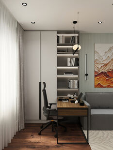 Фото № 4: Дизайн-проект кабинета 11.51  м² Стиль Модернизм для ЖК в Якутии