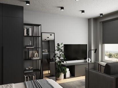 Фото № 2: Дизайн-проект двухкомнатной квартиры 33.45  м² Стиль Лофт для ЖК Бусиновский Парк