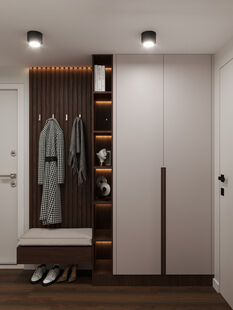 Фото № 1: Дизайн-проект прихожей 6.46  м² Стиль Контемпорари для ЖК Московский