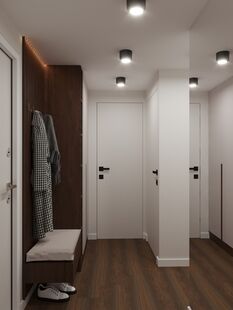 Фото № 3: Дизайн-проект прихожей 6.46  м² Стиль Контемпорари для ЖК Московский