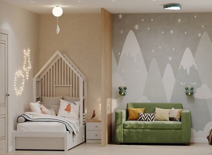 Фото № 4: Дизайн-проект трехкомнатной квартиры 64.7  м² Современный стиль для ЖК Московский