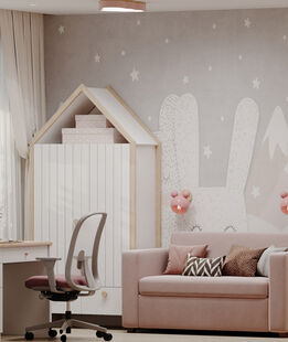 Фото № 5: Дизайн-проект трехкомнатной квартиры 64.7  м² Современный стиль для ЖК Московский