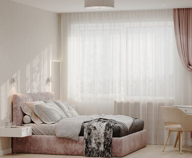 Фото № 3: Дизайн-проект трехкомнатной квартиры 64.7  м² Современный стиль для ЖК Московский