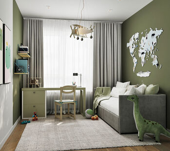 Фото № 2: Дизайн-проект трехкомнатной квартиры 70.0  м² Современный стиль для ЖК Речной Парк 2