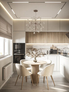 Фото № 5: Дизайн-проект трехкомнатной квартиры 79.48  м² Стиль Модернизм для ЖК Московский