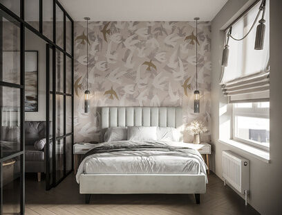 Фото № 1: Дизайн-проект двухкомнатной квартиры 39.0  м² Стиль Модернизм для ЖК в г. Краснодар