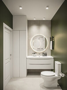 Фото № 2: Дизайн-проект двухкомнатной квартиры 39.0  м² Стиль Модернизм для ЖК в г. Краснодар