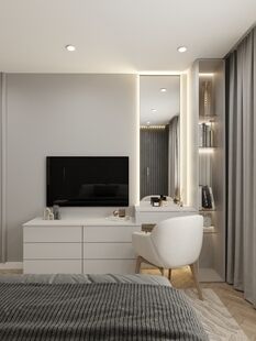 Фото № 5: Дизайн-проект двухкомнатной квартиры 57.86  м² Стиль Модернизм для ЖК Московский