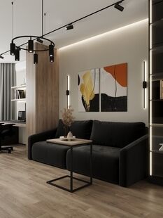 Фото № 6: Дизайн-проект двухкомнатной квартиры 66.17  м² Современный стиль для ЖК Московский