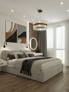 Фото № 1: Дизайн-проект двухкомнатной квартиры 66.17  м² Современный стиль для ЖК Московский