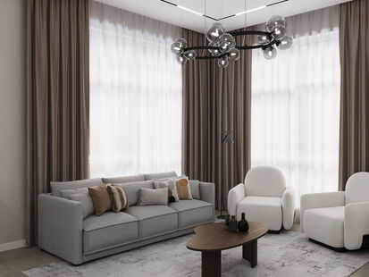 Фото № 1: Дизайн-проект дома/коттеджа 155.72  м² Стиль Модернизм для частного дома в мо