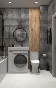 Фото № 5: Дизайн-проект квартиры-студии 33.0  м² Стиль Модернизм для ЖК Соколова 10