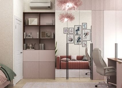 Фото № 5: Дизайн-проект трехкомнатной квартиры 100.67  м² Стиль Эклектика для ЖК Ever