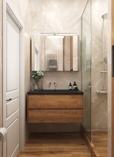 Фото № 4: Дизайн-проект трехкомнатной квартиры 100.67  м² Стиль Эклектика для ЖК Ever