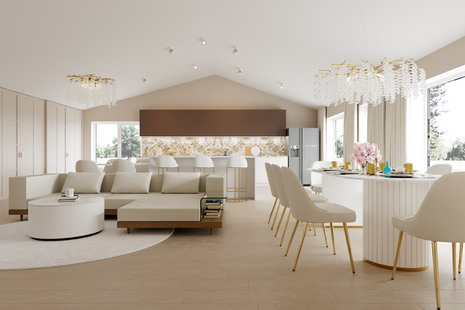 Фото № 6: Дизайн-проект дома/коттеджа 152.63  м² Современный стиль для этажа частного дома в сша