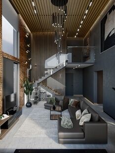 Фото № 1: Дизайн-проект дома/коттеджа 107.8  м² Стиль Лофт для этажа частного дома в кп серебряная лагуна