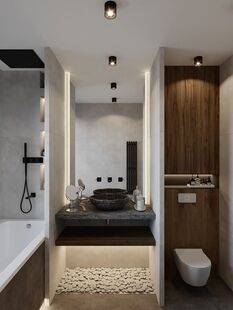 Фото № 5: Дизайн-проект дома/коттеджа 86.29  м² Современный стиль для этажа частного дома в кп серебряная лагуна