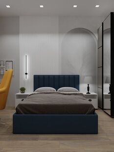 Фото № 6: Дизайн-проект двухкомнатной квартиры 44.64  м² Современный стиль для ЖК Ever