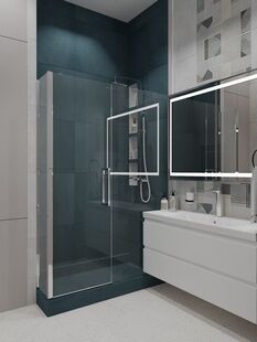 Фото № 4: Дизайн-проект двухкомнатной квартиры 44.64  м² Современный стиль для ЖК Ever